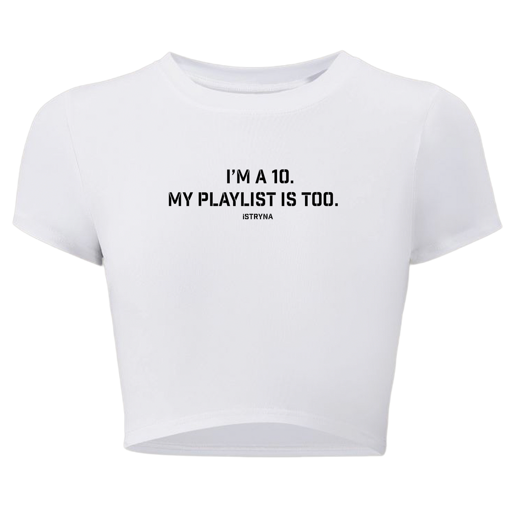 PLAYLIST INSIDE - CROP TEE